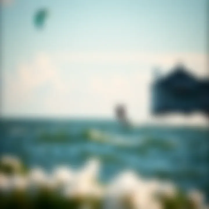 Lake Michigan Kiteboarding Spot A scenic view of Lake Michigan, perfect for kiteboarding.