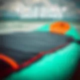 A high-quality kitesurf board bag showcasing its protective features.