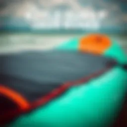 A high-quality kitesurf board bag showcasing its protective features.
