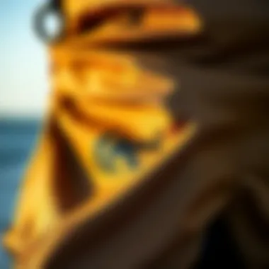 Durable and Flexible Fabric Close-up of kitesurf shorts fabric highlighting durability and flexibility
