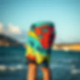 Stylish kitesurf shorts showcasing vibrant colors and patterns