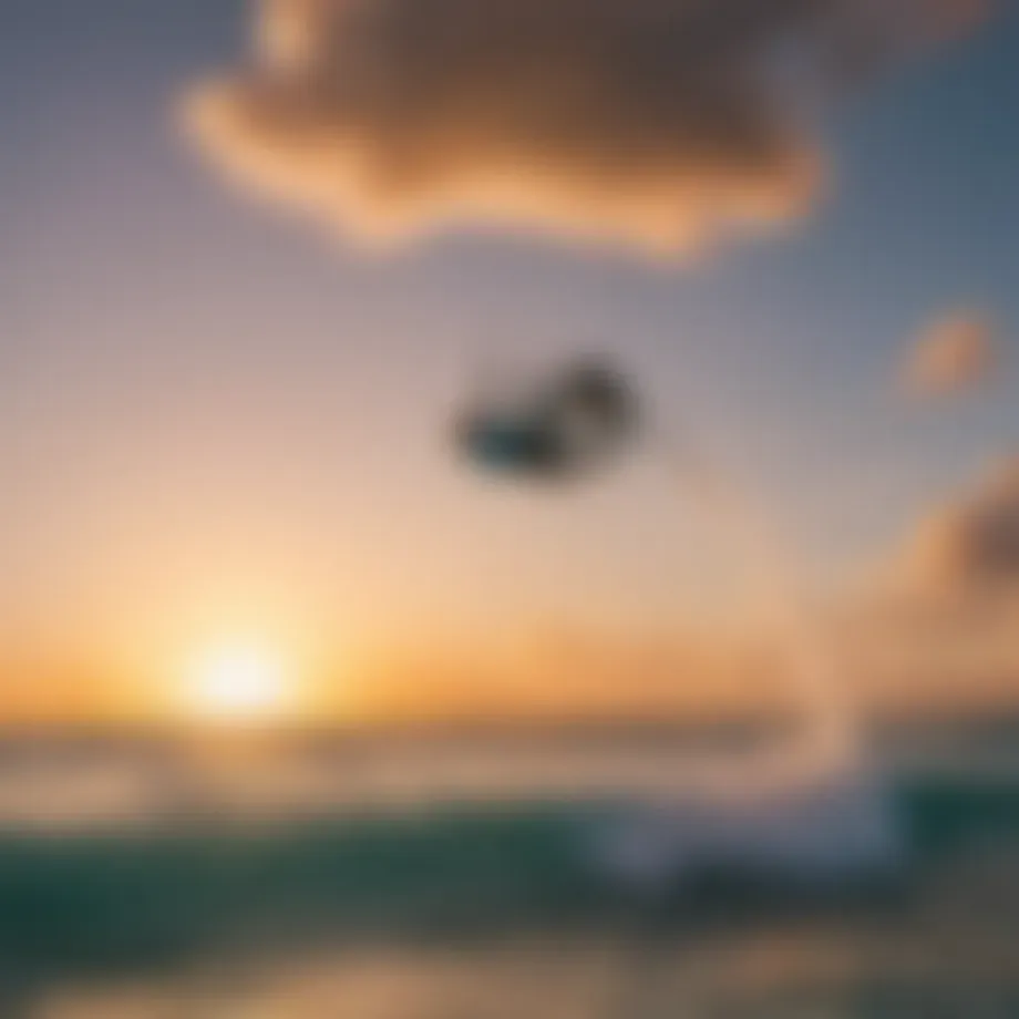 Vibrant kitesurfing scene in the Caribbean waters