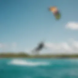 Kitesurfing in the turquoise waters of Puerto Rico