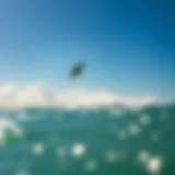 Liquid Force Nebula kite soaring high above the ocean