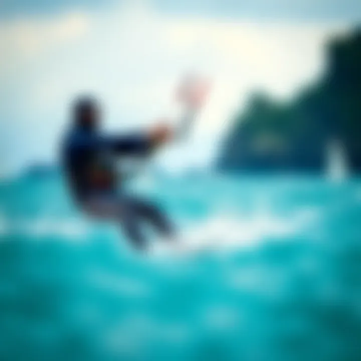 Performance Under Pressure: Hudson Dry Suit in Action Kiteboarder using Hudson Dry Suit in challenging conditions