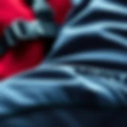 Close-up of Mustang Survival Suit fabric and stitching