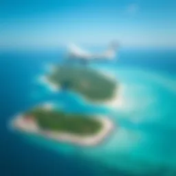 Scenic view of Cat Island from above