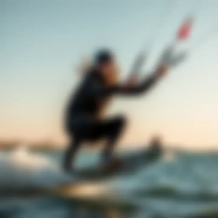 Thrill of Kiteboarding with the North Board A kiteboarding session highlighting the joy and thrill of using the North Board.