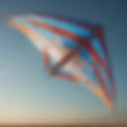 A close-up of a Reedin Kite showcasing its innovative design and vibrant colors