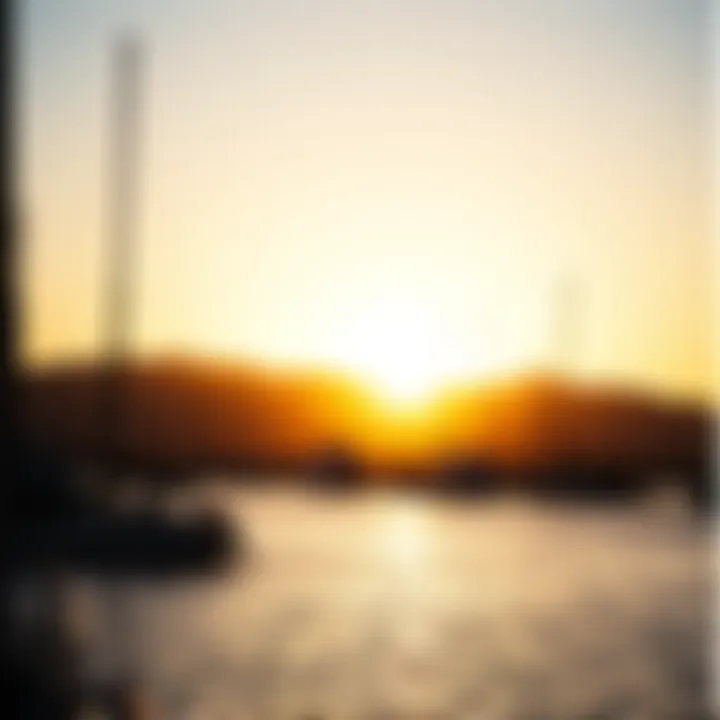 Tranquil Sunset at Berkeley Marina A tranquil sunset over the water, setting the perfect ambiance for sailing
