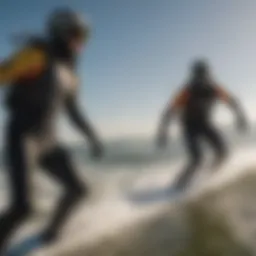Comparison of softshell and hardshell kiteboarding gear in action