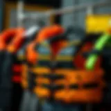 Diverse selection of surfing flotation vests