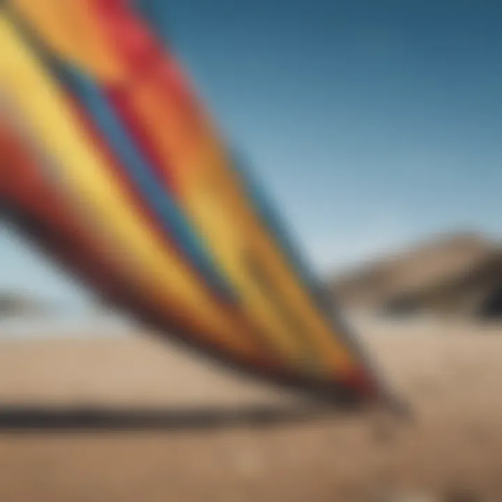 Close-up of high-quality kite materials highlighting texture and durability
