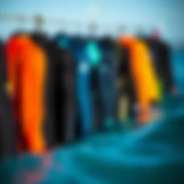 Wetsuit Thickness: Choosing the Right Insulation for Water Conditions A display of different wetsuit thicknesses lined up for comparison