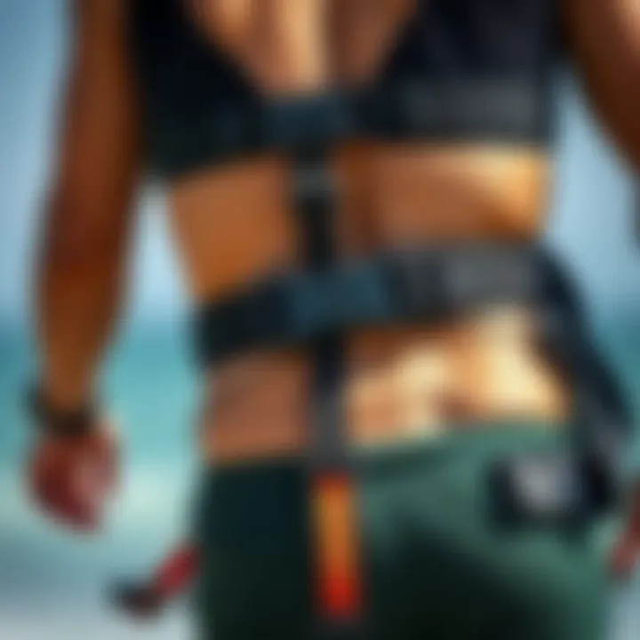 Importance of Fit in Harnesses Kiteboard harness properly fitted on a rider