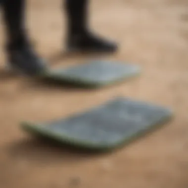 Different types of front traction pads displayed