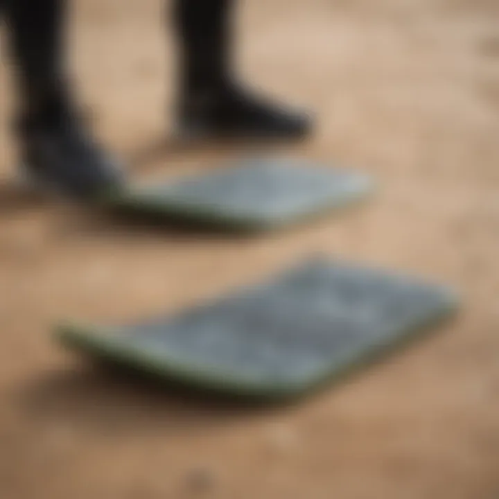 Different types of front traction pads displayed