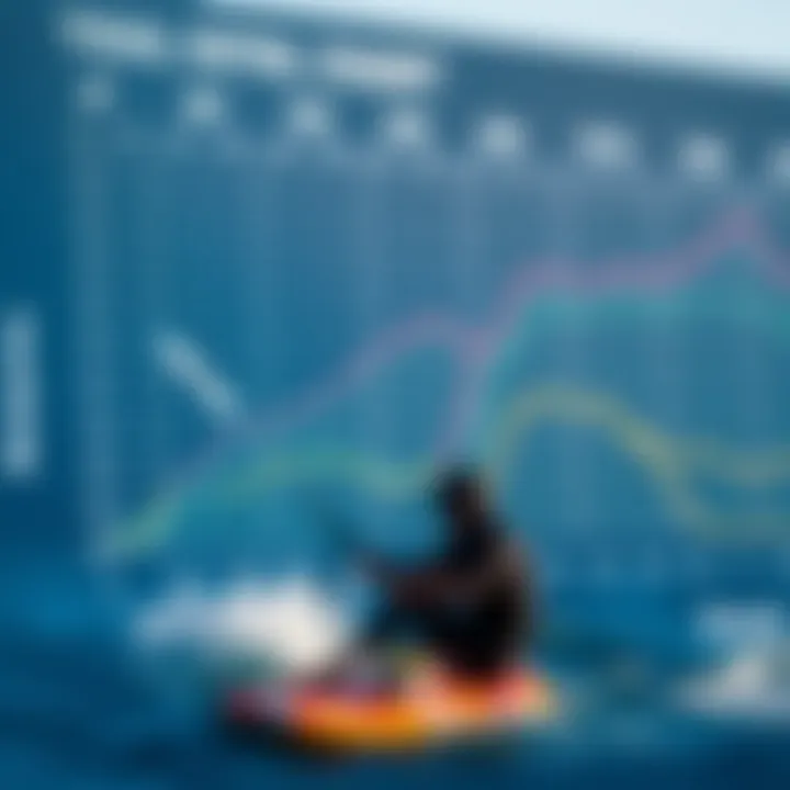 Detailed tidal chart showing peak kiteboarding times