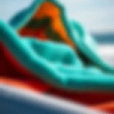 Close-up of the fabric texture of a high-quality hooded change towel