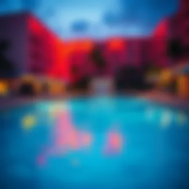 Vibrant Poolside Experience Vibrant pool area at a South Padre Island hotel
