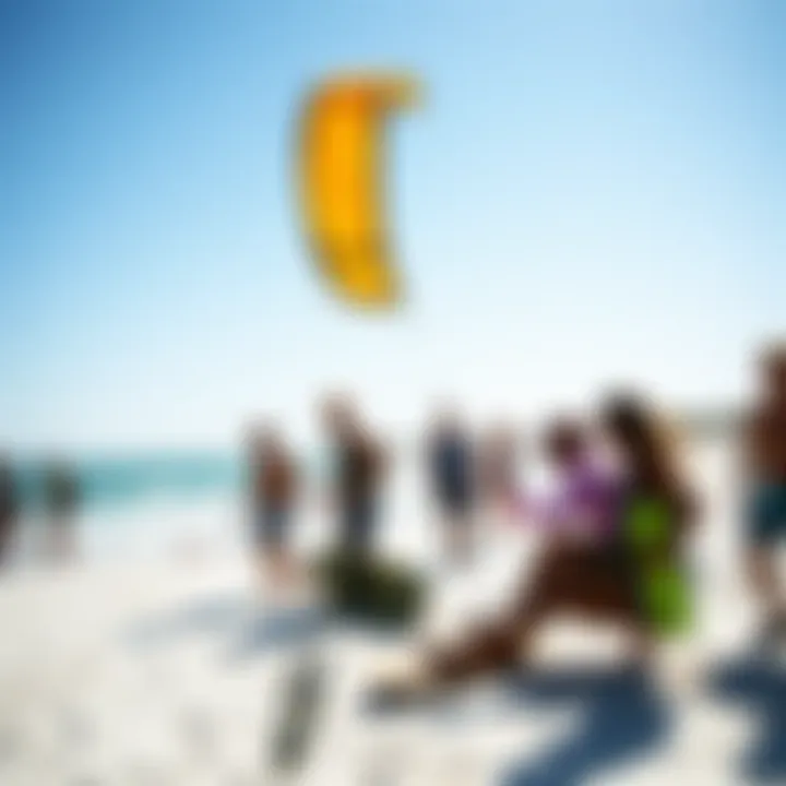 Kiteboarding Community at Treasure Coast Vibrant local kiteboarding community enjoying the beach