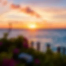 Stunning sunset over the turquoise waters of Turks and Caicos