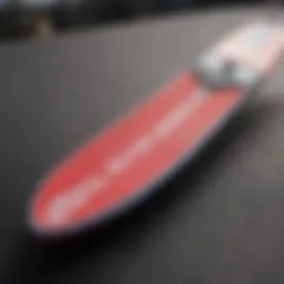 A close-up view of a budget-friendly foil board showcasing its design and materials