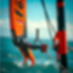 Detailed view of efoil components showcasing performance features