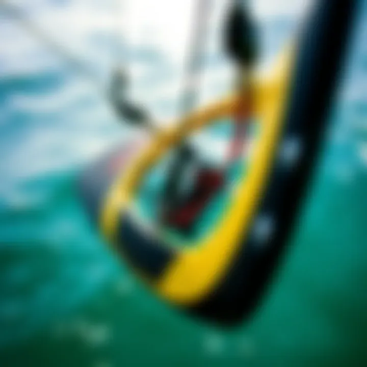 Close-up of the hydrofoil design showcasing its intricate components