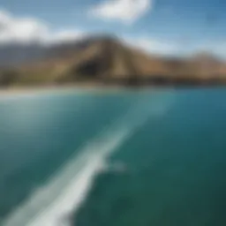 Detailed view of Maui's kiteboarding hotspots