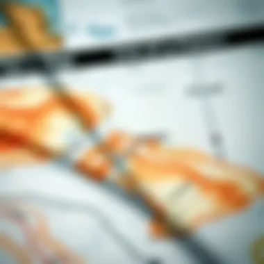 Understanding Wind Patterns on Weather Maps Close-up of a weather map highlighting wind patterns