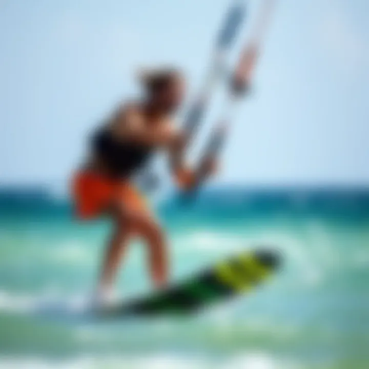 Optimal Techniques for Managing Stickybumps Kiteboard enthusiast demonstrating optimal technique for stickybumps