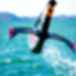 A detailed view of a high-performance hydrofoil