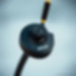 Close-up of an eFoil remote control highlighting its ergonomic design