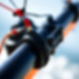 Close-up view of an engine spreader bar showcasing its intricate design.