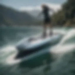 Detailed illustration of hydrofoil board design