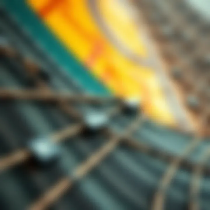 Close-up of the materials used in the North Foil Wing