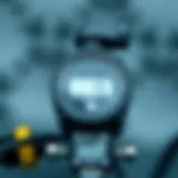 Detailed view of a sophisticated weather flow meter