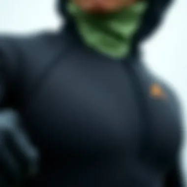 Wetsuit Materials and Insulation Close-up of wetsuit materials and insulation