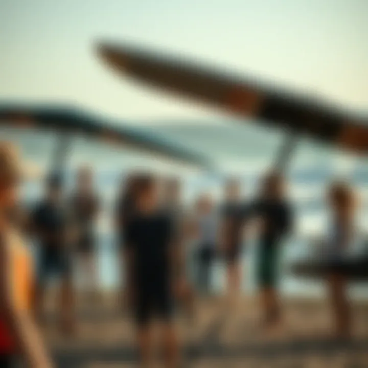 Wing Foiling Community Connection Community gathering of wing foiling enthusiasts sharing experiences