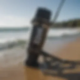 Close-up of WMFG kiteboard pump showcasing its innovative design features.