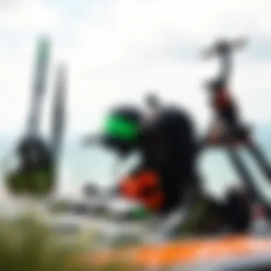 Innovative woo kiteboarding gear displayed